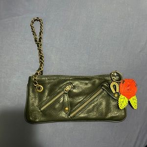 Betsey Johnson leather wristlet